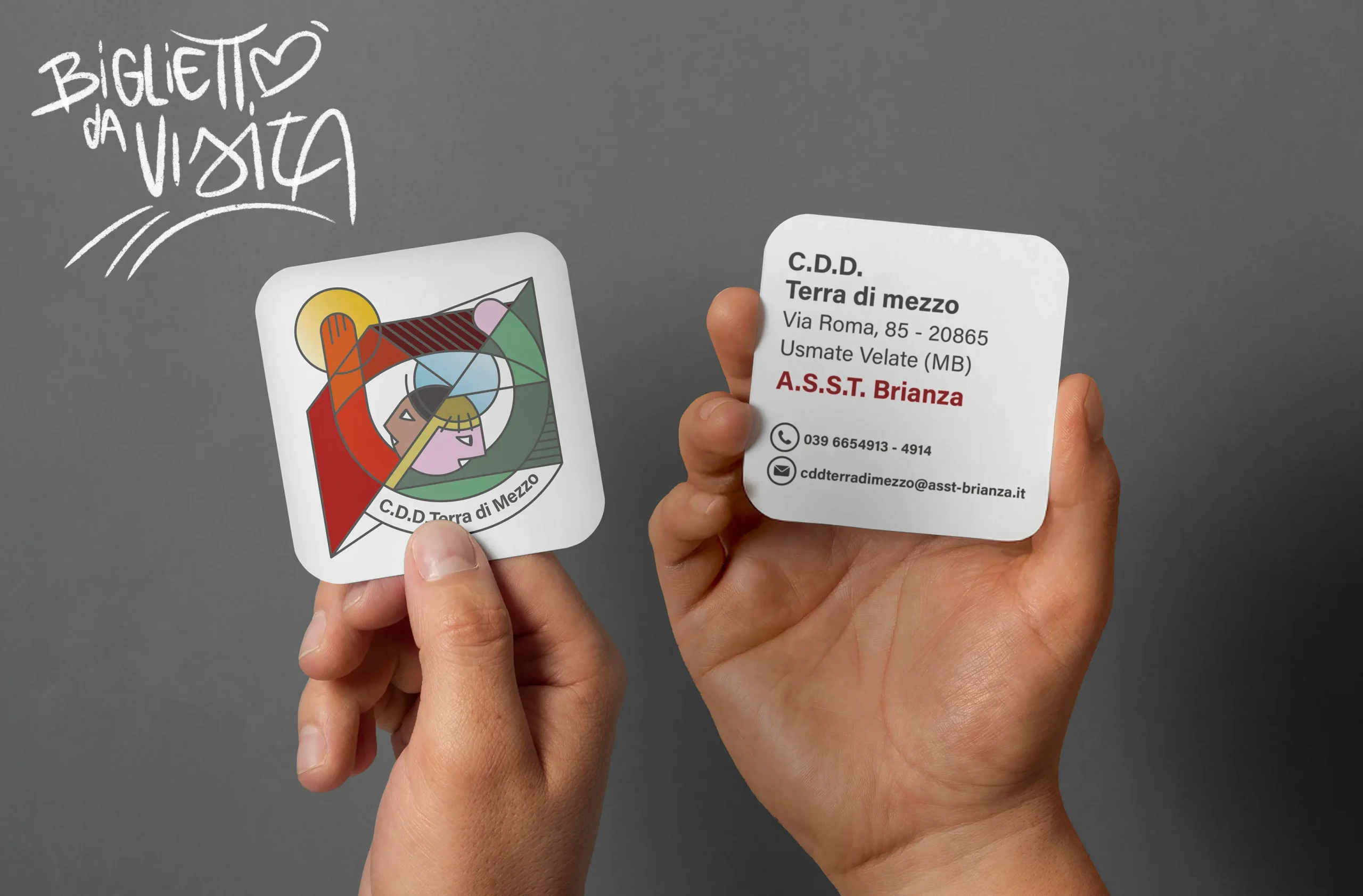 Applicazione del logo CDD Terra di Mezzo